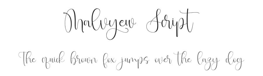 Malvyew Script by Fridaytype — Script Handwritten Font