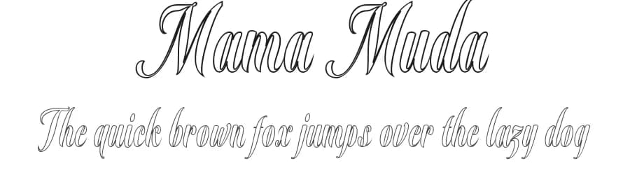 Mama Muda by Rama type — Script Handwritten Font