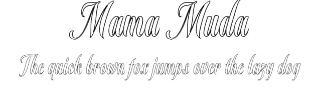 Mama Muda by Rama type — Script Handwritten Font