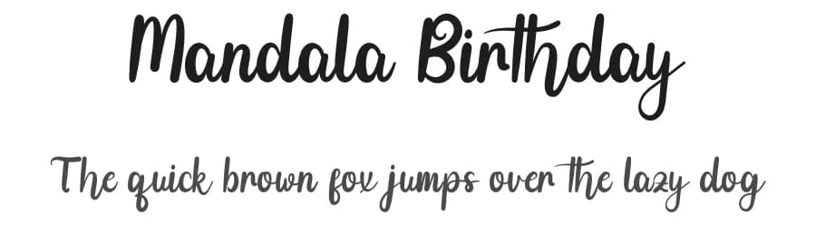 Mandala Birthday by Inermedia Studio — Script Handwritten Font
