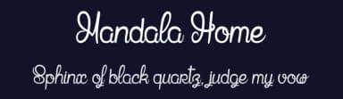 Mandala Home by dcoxy - Greg Medina — Script Handwritten Font — thumbnail 2