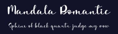 Mandala Romantic by Id: #774701 — Script Handwritten Font — thumbnail 2