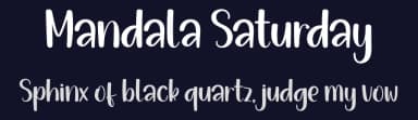 Mandala Saturday by PiPi Creative STUDIO — Script Handwritten Font — thumbnail 2