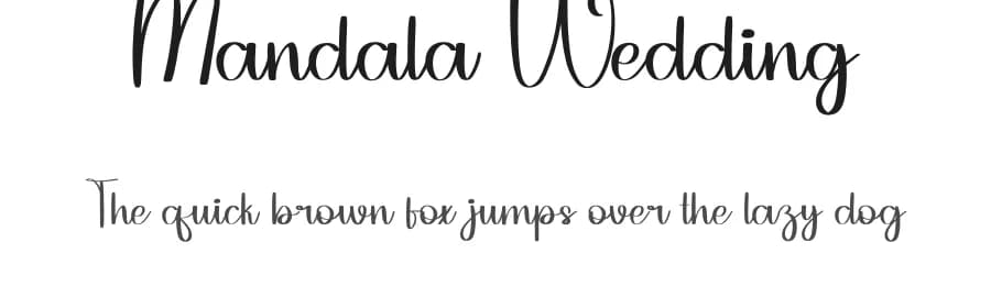 Mandala Wedding by Belina Studio — Script Handwritten Font