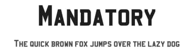 Mandatory by K-Type — Sans Serif Font — thumbnail 1