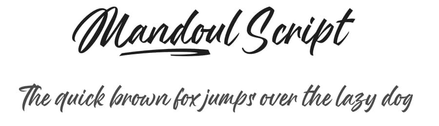 Mandoul Script by Måns Grebäck — Script Handwritten Font