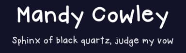 Mandy Cowley by Mandy Cowley — Script Handwritten Font — thumbnail 2