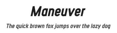 Maneuver by Mark L — Sans Serif Font — thumbnail 1