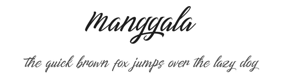 Manggala by Kong Font — Script Handwritten Font