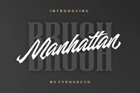 Manhattan Brush Font by nocturnal_workspace — Script Handwritten Font — preview 1
