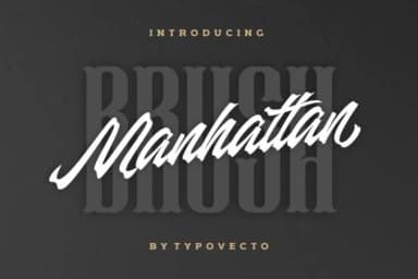 Manhattan Brush Font by nocturnal_workspace — Script Handwritten Font — thumbnail 1