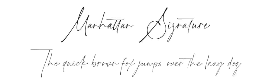 Manhattan Signature by Moove Studio — Script Handwritten Font