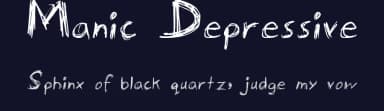 Manic Depressive by SpideRaYsfoNtS — Script Handwritten Font — thumbnail 2