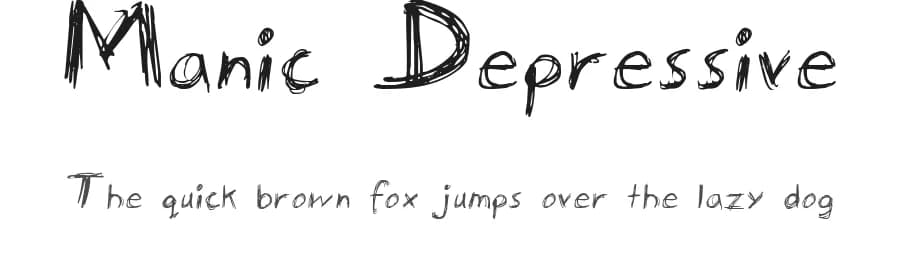 Manic Depressive by SpideRaYsfoNtS — Script Handwritten Font — preview 1