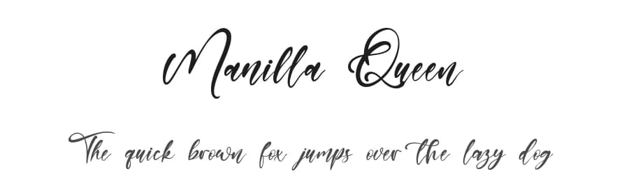 Manilla Queen by Kong Font — Script Handwritten Font