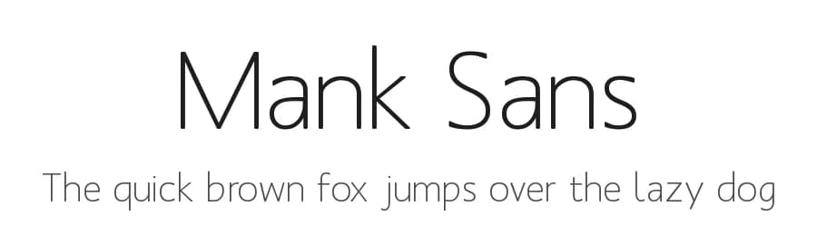 Mank Sans by Manfred Klein — Sans Serif Font