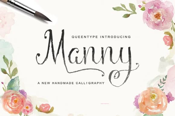 Manny Script Font by QueenType — Script Handwritten Font