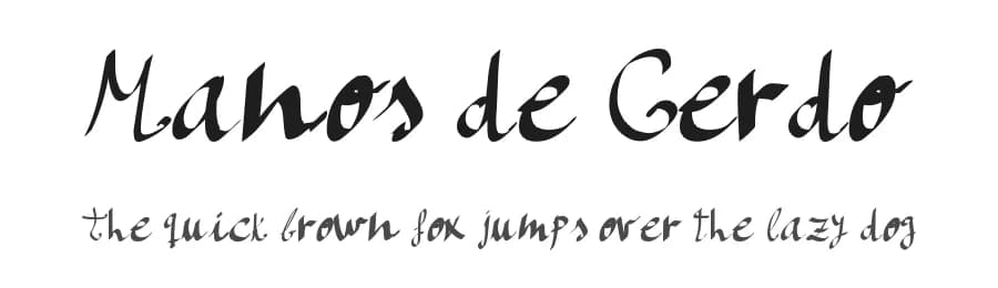Manos de Cerdo by Woodcutter — Script Handwritten Font
