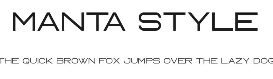 Manta Style by vilogsign — Sans Serif Font