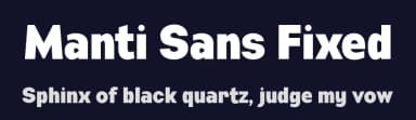 Manti Sans Fixed by Studio Typo — Sans Serif Font — thumbnail 2