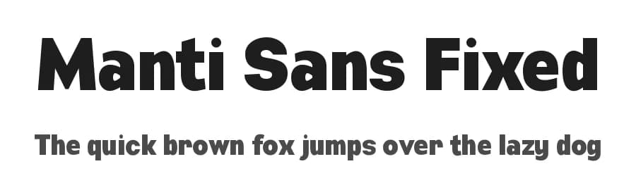 Manti Sans Fixed by Studio Typo — Sans Serif Font