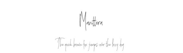 Manttera by Hurufraktur — Script Handwritten Font