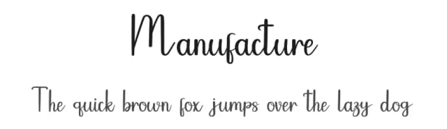 Manufacture by One Design — Script Handwritten Font