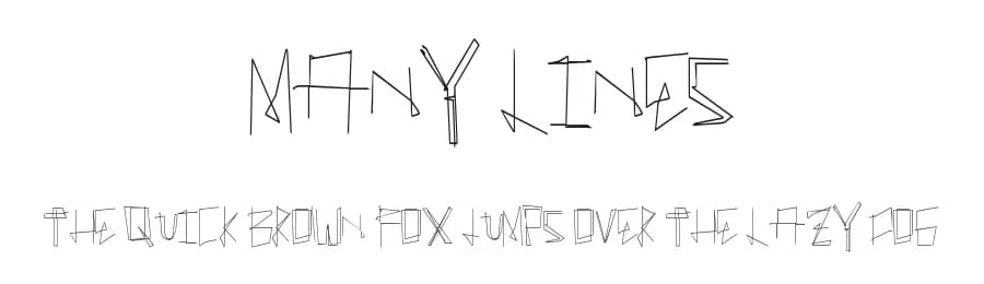 Many Lines by Xerographer Fonts — Script Handwritten Font