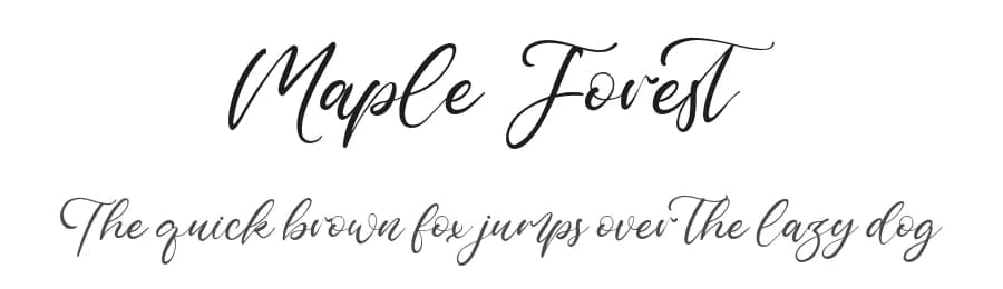 Maple Forest by Vztype Studio — Script Handwritten Font