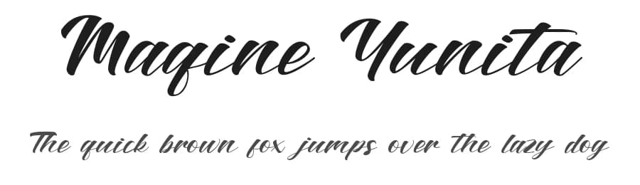 Maqine Yunita by Ari Wibowo — Script Handwritten Font