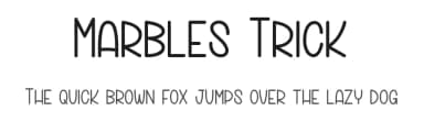 Marbles Trick by dcoxy - Greg Medina — Script Handwritten Font — thumbnail 1