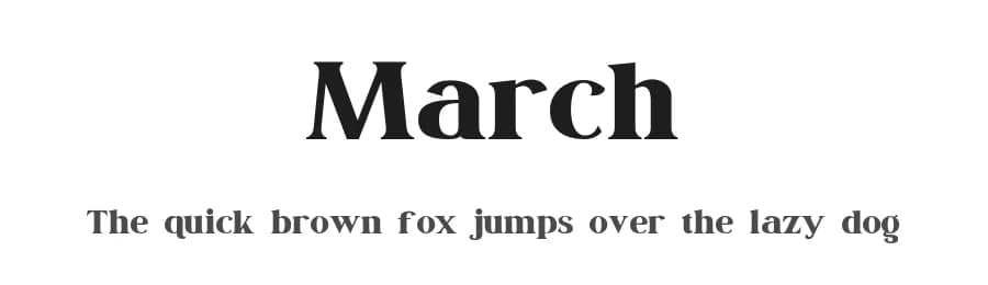 March by Din Studio — Serif Font