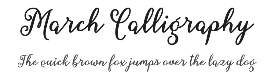 March Calligraphy by Misti's Fonts — Script Handwritten Font