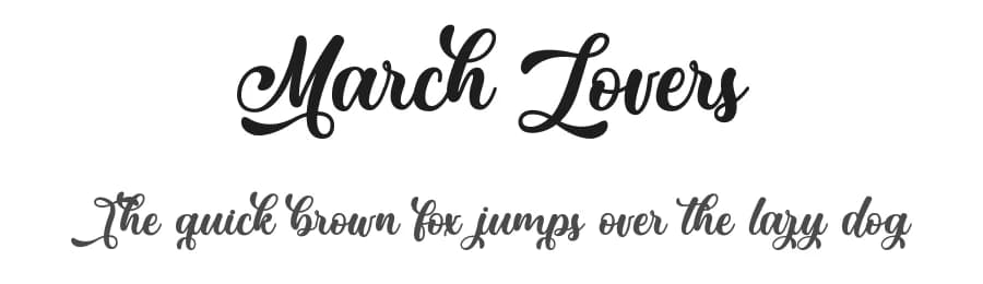March Lovers by Typhoon Type - Suthi Srisopha — Script Handwritten Font