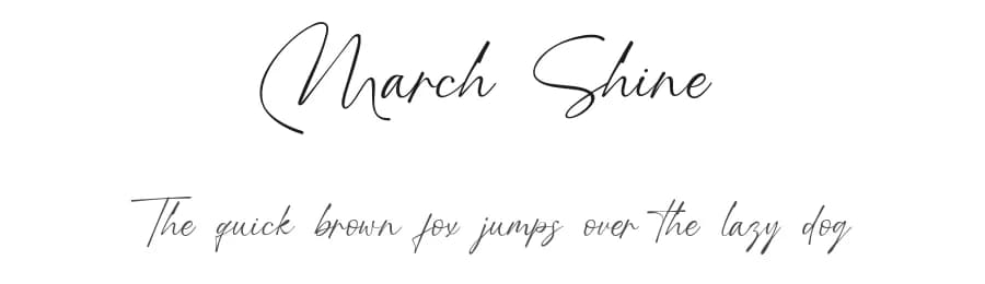 March Shine by Khurasan — Script Handwritten Font