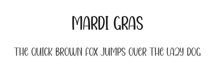 Mardi Gras by Scratchones — Script Handwritten Font