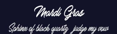 Mardi Gras by Billy Argel Fonts ® — Script Handwritten Font — thumbnail 2