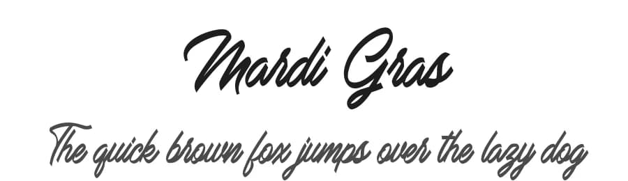 Mardi Gras by Billy Argel Fonts ® — Script Handwritten Font