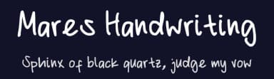 Mares Handwriting by Maren — Script Handwritten Font — thumbnail 2