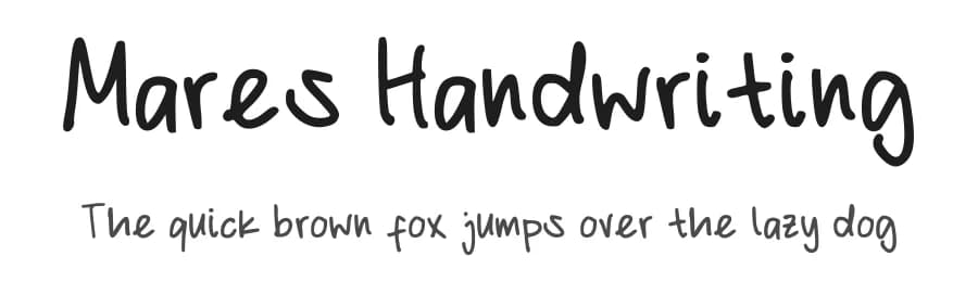 Mares Handwriting by Maren — Script Handwritten Font