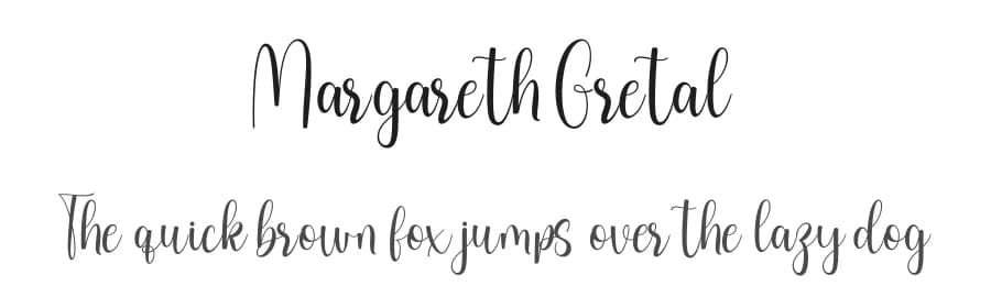 Margareth Gretal by Yumna Family — Script Handwritten Font