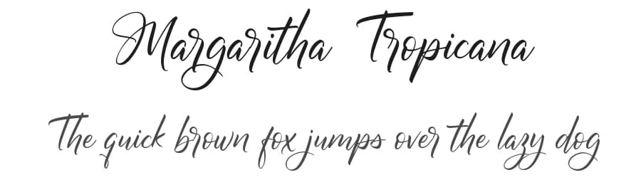 Margaritha Tropicana by Vunira Design — Script Handwritten Font