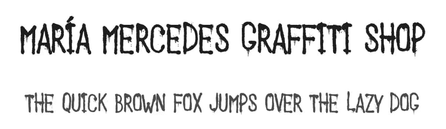 María Mercedes Graffiti Shop by Woodcutter — Script Handwritten Font