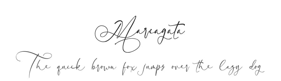 Mariagata by Letterara — Script Handwritten Font