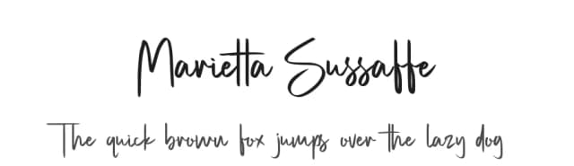 Marietta Sussaffe by Menk Type — Script Handwritten Font