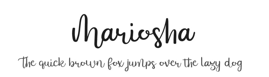 Mariosha by Yan Studio — Script Handwritten Font