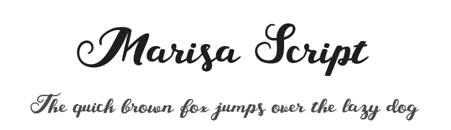 Marisa Script by ijem — Script Handwritten Font