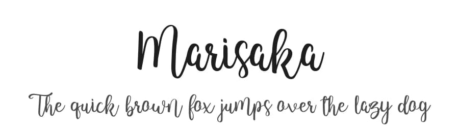 Marisaka by Yan Studio — Script Handwritten Font