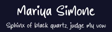 Mariya Simone by MJType — Script Handwritten Font — thumbnail 2