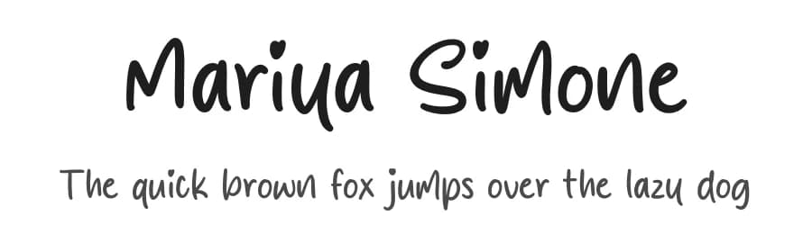 Mariya Simone by MJType — Script Handwritten Font
